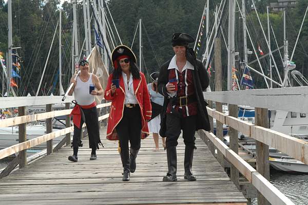 Pirates on boardwalk