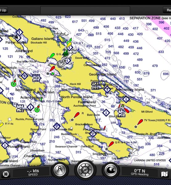 Navigation Map Gulf Islands